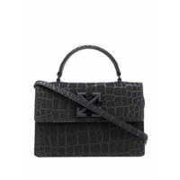Off-White Bolsa Jitney 1.4 de couro com efeito pele de crocodilo - Preto