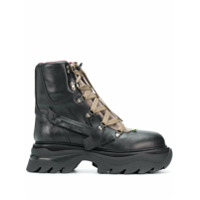 Off-White Bota Equipment com plataforma - Preto