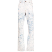 Off-White Calça jeans bootcut com efeito manchado - Branco