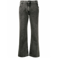Off-White Calça jeans cintura média cropped - Preto