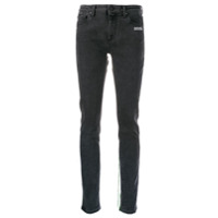 Off-White Calça jeans com acabamento de linhas - Cinza