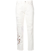 Off-White Calça jeans com acabamento destroyed - Branco