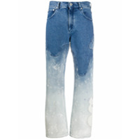 Off-White Calça jeans com efeito manchado - Azul