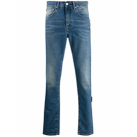 Off-White Calça jeans com listras diagonais - Azul