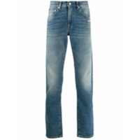 Off-White Calça jeans reta cintura baixa - Azul
