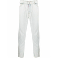 Off-White Calça jeans reta com cinto - Branco