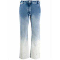 Off-White Calça jeans reta com lavagem - Azul