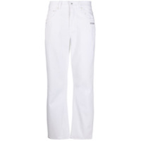 Off-White Calça jeans reta com logo - Branco