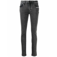 Off-White Calça jeans skinny com estampa de logo - Preto