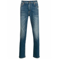 Off-White Calça jeans skinny com lavagem estonada - Azul