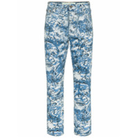 Off-White Calça jeans 'Tapestry' cropped - Azul