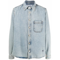 Off-White Camisa jeans com mangas longas - Azul