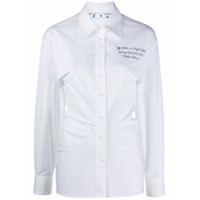 Off-White Camisa mangas longas com detalhe drapeado - Branco