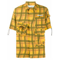 Off-White Camisa mangas longas Voyager xadrez - Amarelo