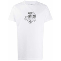 Off-White Camiseta com estampa de face - Branco