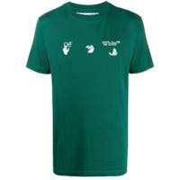 Off-White Camiseta com estampa de logo - Verde