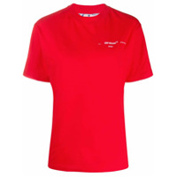 Off-White Camiseta com estampa de logo - Vermelho