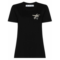 Off-White Camiseta de algodão com estampa de flechas - Preto