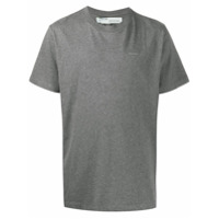 Off-White Camiseta de algodão com estampa de logo - Cinza