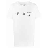Off-White Camiseta decote careca com estampa de logo - Branco