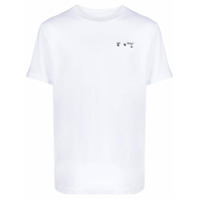 Off-White Camiseta decote careca com logo bordado - Branco