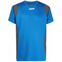 Off-White Camiseta esportiva com estampa de logo - Azul