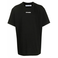 Off-White Camiseta oversized com estampa de flechas - Preto