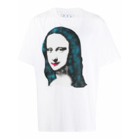 Off-White Camiseta oversized com estampa Mona Lisa - Branco