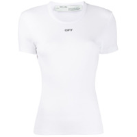 Off-White Camiseta slim mangas curtas - Branco