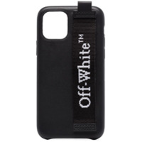 Off-White Capa para iPhone 11 Pro com estampa de logo Industrial - Preto