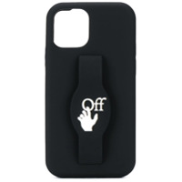 Off-White Capa para iPhone 11 Pro com logo - Preto