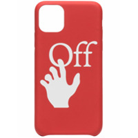 Off-White Capa para iPhone 11 Pro Max com logo - Vermelho