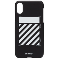 Off-White Capa para iPhone X com logo - Preto