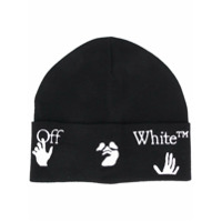 Off-White Gorro com estampa de logo - Preto