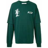 Off-White graphic-print layered sweatshirt - Verde