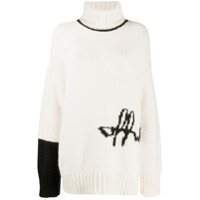 Off-White intarsia-knit logo jumper - Branco