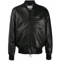 Off-White Jaqueta bomber Agreement de couro - Preto