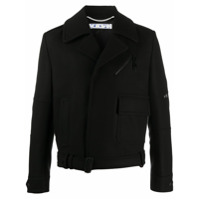Off-White Jaqueta com estampa de logo - Preto