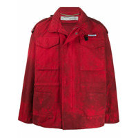 Off-White Jaqueta militar New Field tie-dye - Vermelho