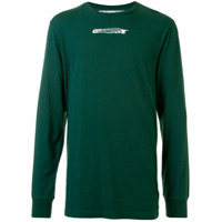 Off-White logo-print cotton sweatshirt - Verde