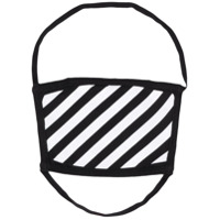 Off-White Máscara de proteção com estampa Diag - Preto