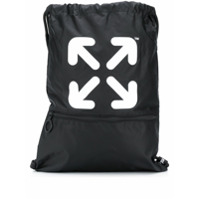 Off-White Mochila com ajuste por cordão - Preto