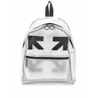 Off-White Mochila com mesh e logo Off White - Branco