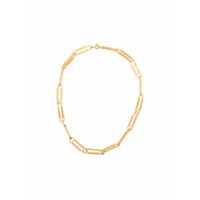 Off-White multi paperclip short necklace - Dourado