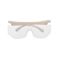 Off-White Óculos de sol máscara com logo - Cinza