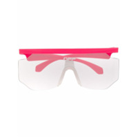 Off-White Óculos de sol máscara com logo - Rosa