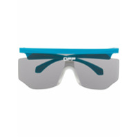 Off-White Óculos de sol retangular Mask - Azul