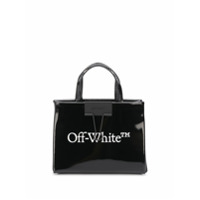 Off-White patent-leather mini box bag - Preto
