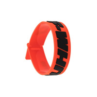 Off-White Pulseira com estampa de logo - Vermelho