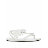 Off-White Sandália de tiras com zíper - Branco